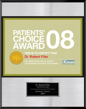 Dr. Filer Receives The 2008 Patients' Choice Award