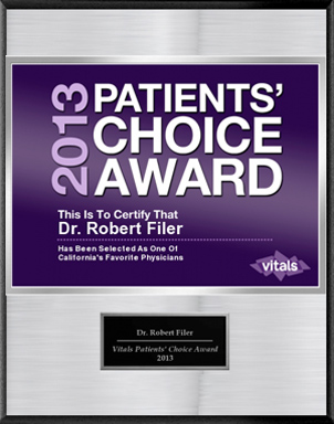 Dr. Robert Filer Receives The 2013 Patients' Choice Award