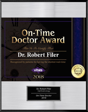 Dr. Filer Receives The On-Time Doctor Award For 2018
