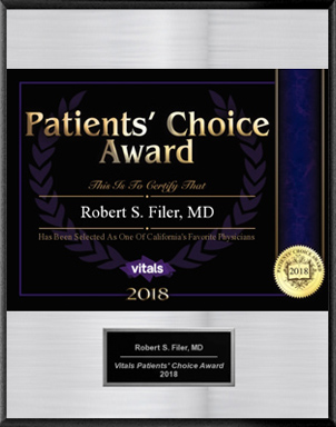 Dr. Robert Filer Receives The 2018 Patients' Choice Award