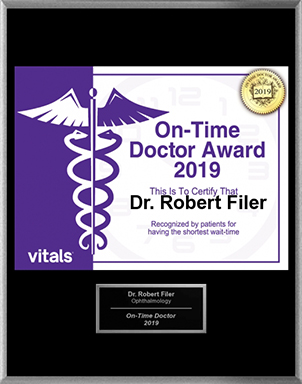 Dr. Filer Receives The 2019 On-Time Doctor Award