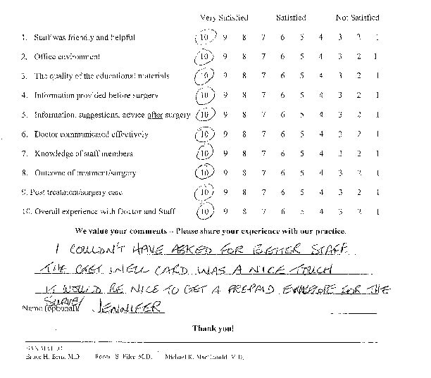 Doctor Robert Filer Survey