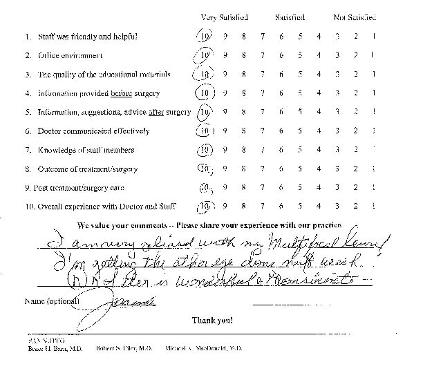 Ophthalmologist Robert Filer Patient Testimonial